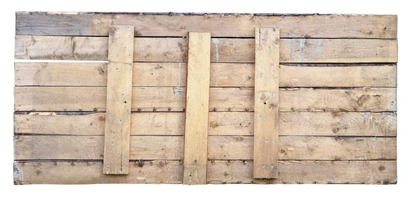 Deska Drewniana Wykonana Desek Sosnowych Zamocowana Śrubami — Zdjęcie stockowe