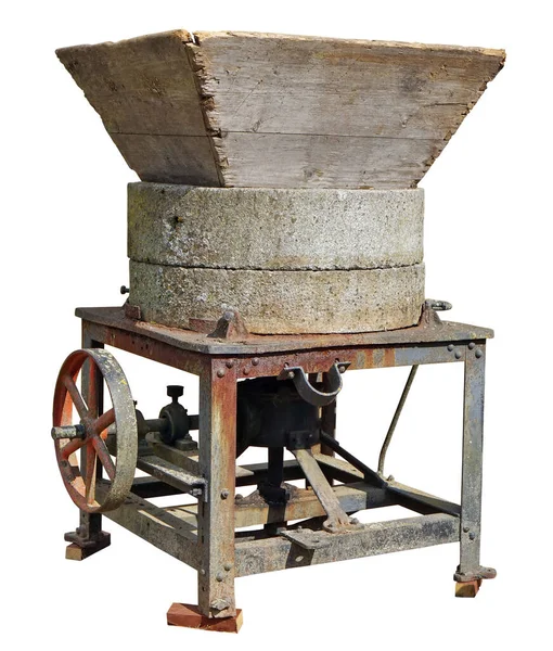 小麦分離のためのレトロなヴィンテージ錆びたデバイス 機器は100年以上前に作られています — ストック写真