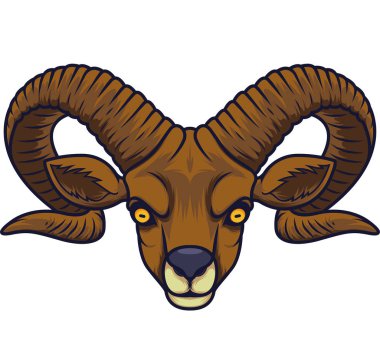 Öfkeli keçi baş maskotu