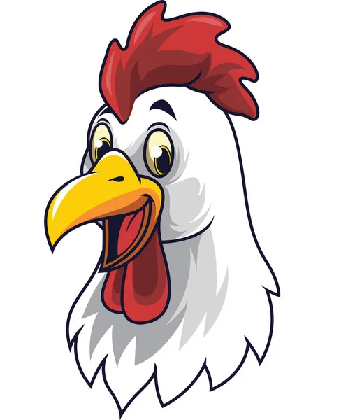 Dibujos Animados Feliz Gallo Sonriendo — Vector de stock