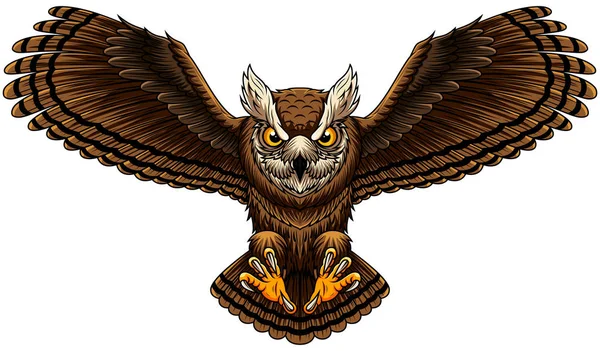 Boze Mascotte Owl Sport Design — Stockvector