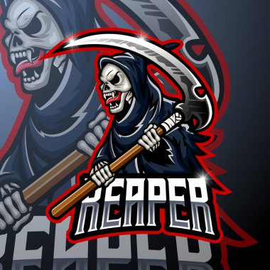 Kafatası Ripper logosu maskot tasarım