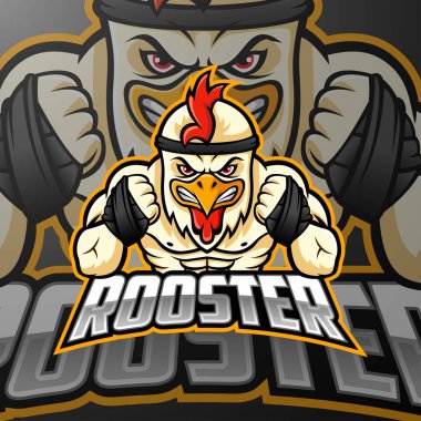 Angry Rooster maskot logo tasarımı