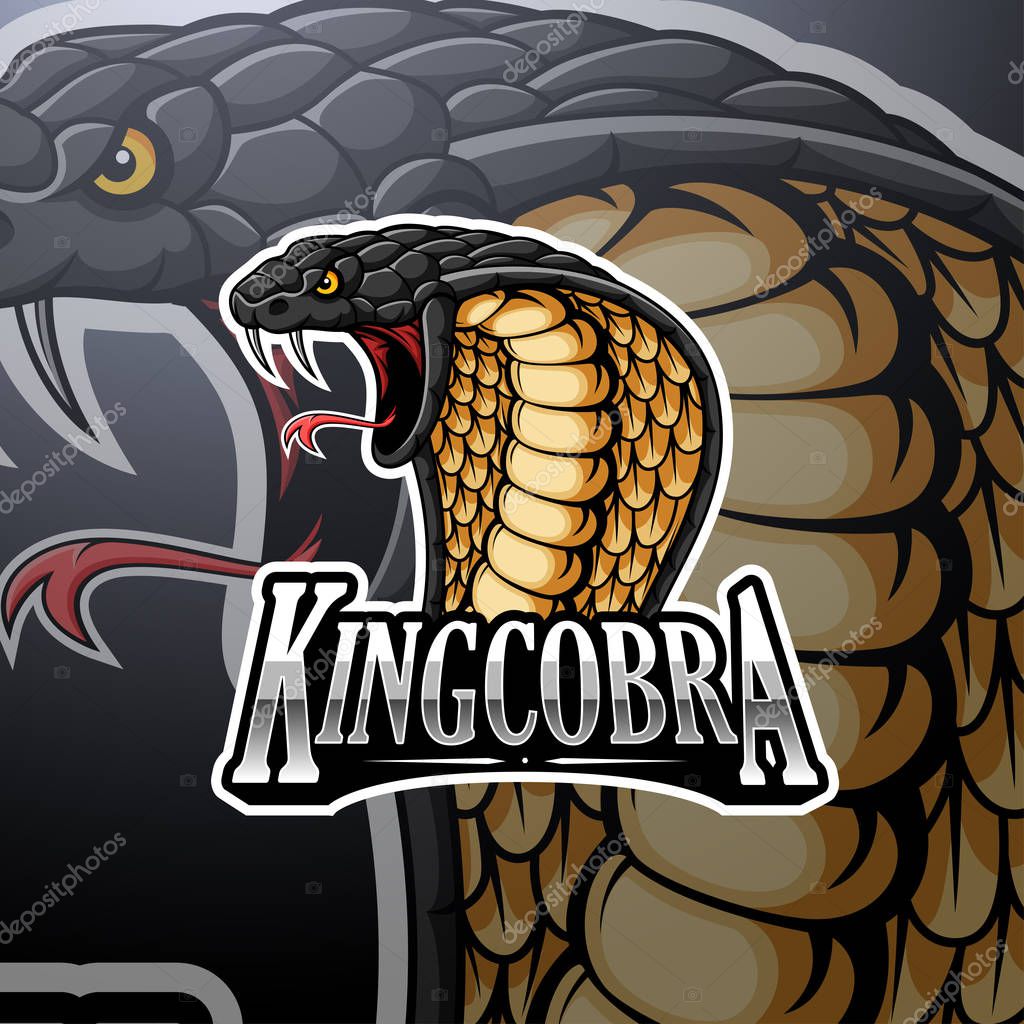 King cobra mascot logo design