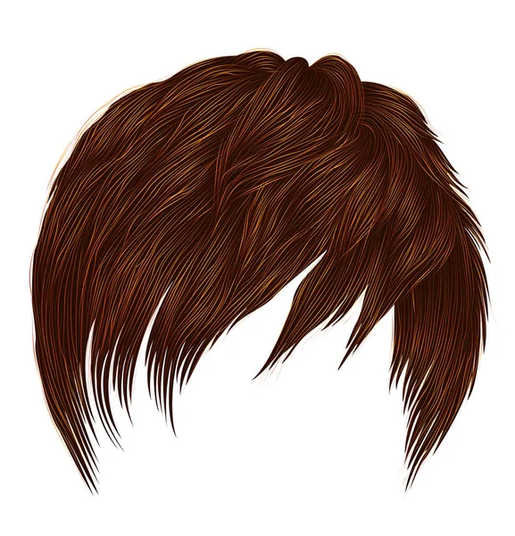 Mode Femme Homme Cheveux Courts Roux Roux Roux Couleurs — Image vectorielle