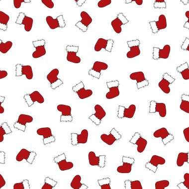 Arka plan üzerinde beyaz izole sorunsuz Santa çizme