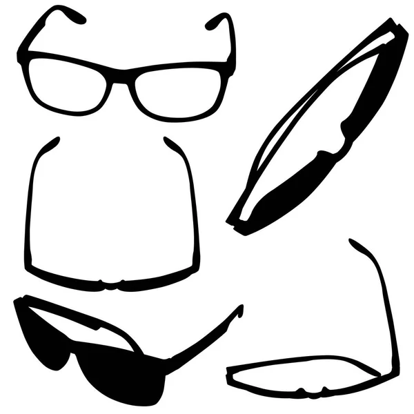 別の眼鏡が白で隔離のセット — ストックベクタ