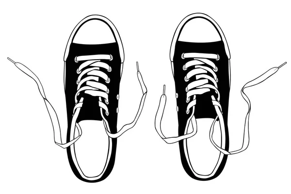 Ilustración Zapatos Aislados Blanco — Vector de stock