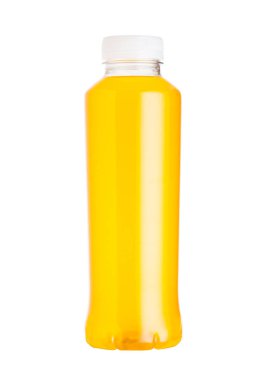 Spor enerji sağlıklı içki üzerine beyaz izole plastik şişe