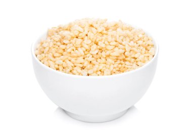 Beyaz beyaz doğal organik granola tahıl Mısır pirinç bir kase