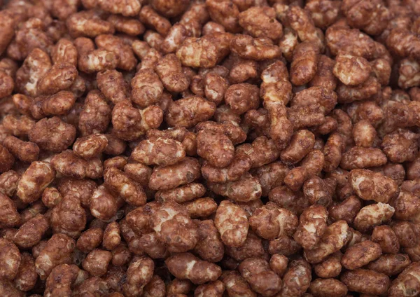 Nic Fresh Cereal Granola Flakes Chocolate Macro Texture — Stock Photo, Image