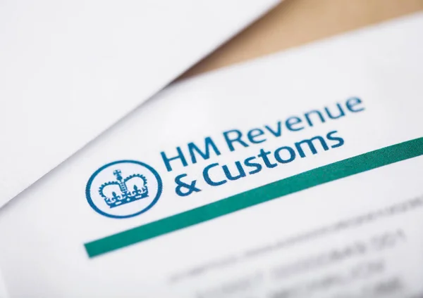 Londres Royaume Uni Août 2018 Revenue Customs Statement Envelopes Closeup — Photo