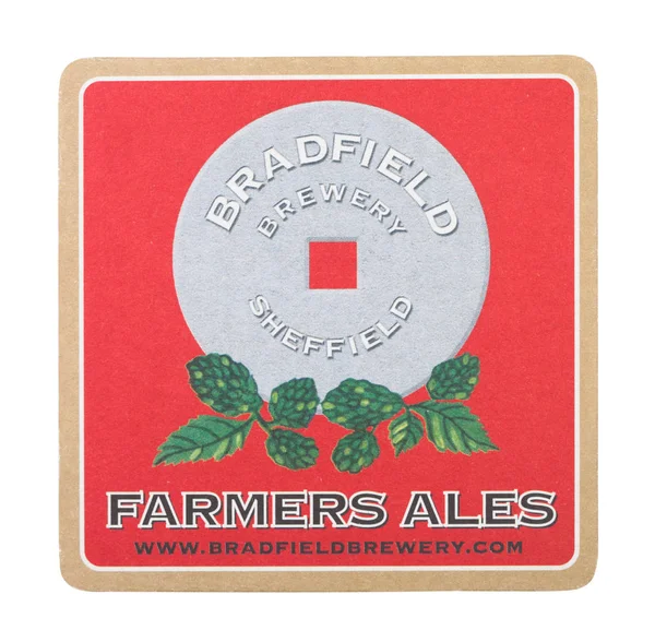 Londres Reino Unido Agosto 2018 Bradfield Brewery Farmers Ales Paper — Fotografia de Stock