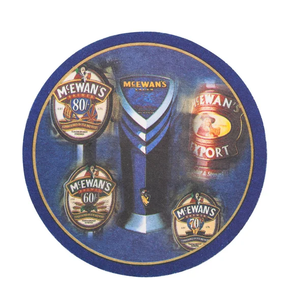 London August 2018 Mcewan Scotish Brewers Paper Beer Beermat Coaster — Stock Photo, Image