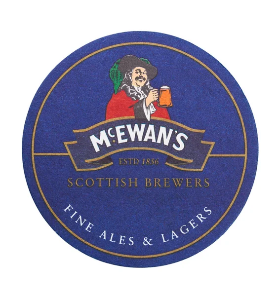 London Marea Britanie August 2018 Mcewan Scotish Brewers Hârtie Beermat — Fotografie, imagine de stoc