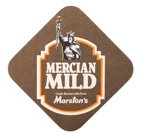 Londres Reino Unido Agosto 2018 Marston Mercian Mild Beer Paper — Fotografia de Stock