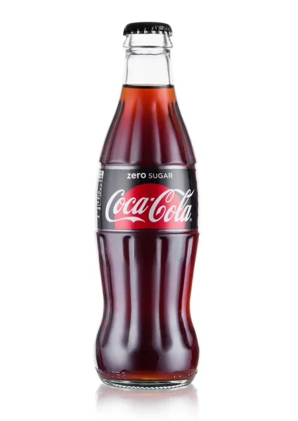 London August 2018 Bottle Zero Sugarcoca Cola Soft Drink White — Stock Photo, Image
