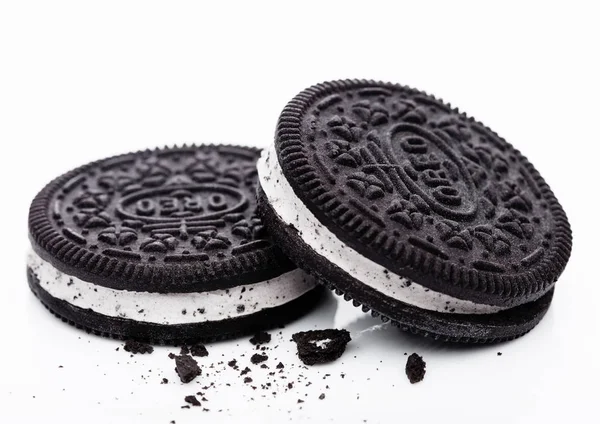 Londra Ngiltere Ekim 2018 Oreo Dondurmalı Sandviç Beyaz Arka Plan — Stok fotoğraf