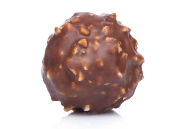 Permen Coklat Mewah Dengan Hazelnut Dan Coklat Krim Putih — Stok Foto