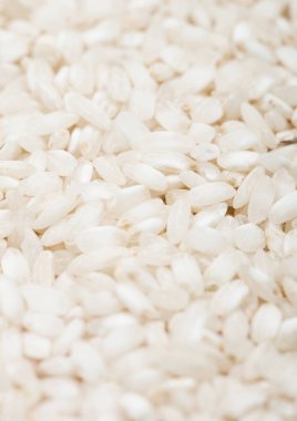 Taze çiğ organik arborio risotto pirinç Sağlıklı gıda. Makro doku