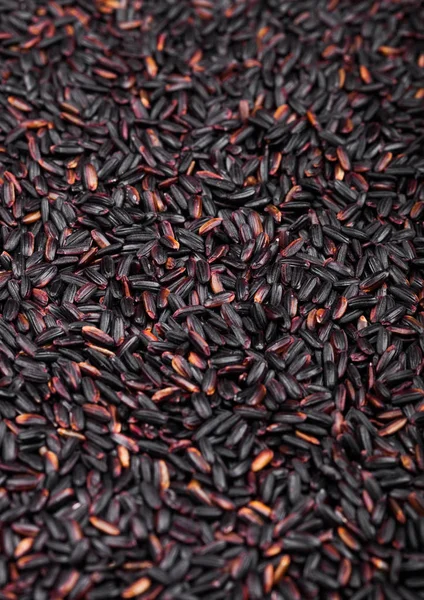 Fresh raw organic black venus rice.Healthy food.Macro texture — Stock Photo, Image