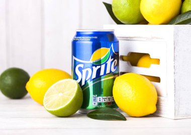 Londra, Uk - 12 Nisan 2017: Alüminyum kutu Sprite içeceği