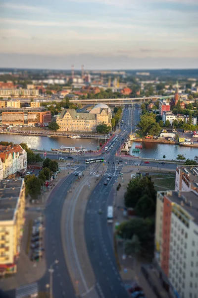 Krajobraz Szczeciński w słoneczny dzień, Polska, Europa. — Zdjęcie stockowe