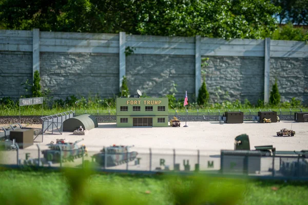 Model americké vojenské základny v Polsku. Projekt Fort Trump — Stock fotografie
