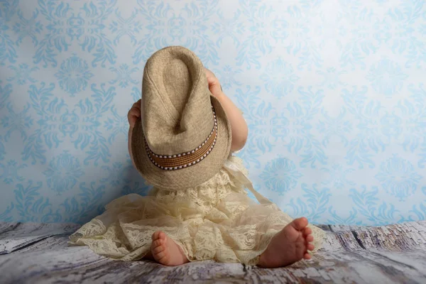 Portrait Adorable Baby Girl Childhood Authentic Image — Stock Photo, Image