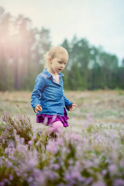 Sevimli kız güzel bir sonbahar gününde eğleniyor..