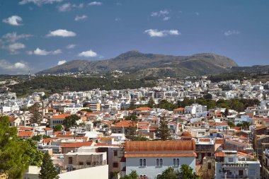 Yunanistan 'ın Girit adasındaki Rethymnon kentinin Panoraması
