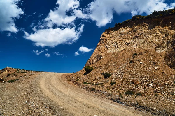 Sten Och Grusväg Bergen Kreta — Stockfoto