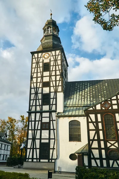 Историческое Полудеревянное Здание Протестантской Церкви Миличе Польша — стоковое фото