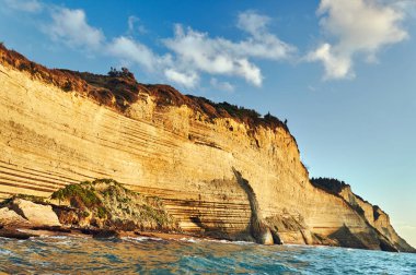 Cliff Korfu Adası Yunanistan