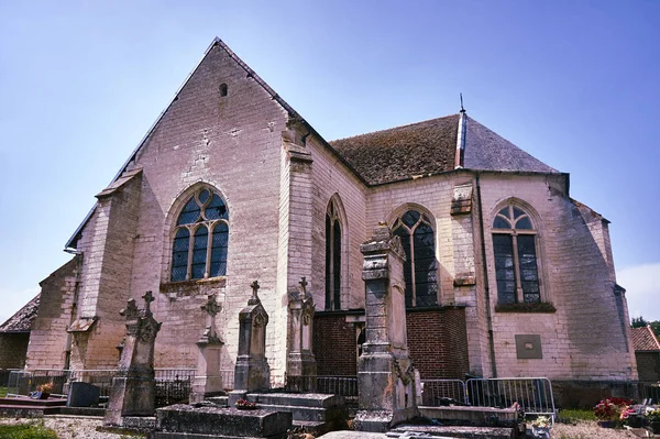 Den Medeltida Gotiska Kyrkan Champagne Frankrike — Stockfoto