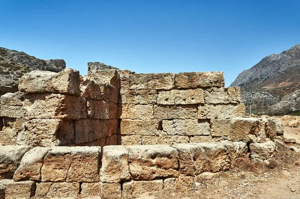 Ruinas Piedra Las Montañas Isla Creta — Foto de Stock