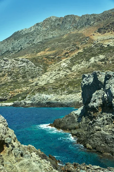 Côte Rocheuse Île Crète Grèce — Photo