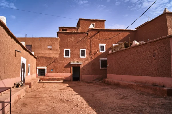 Residentiële Huizen Steeg Van Nederzetting Van Marokko Ait Ben Haddouw — Stockfoto