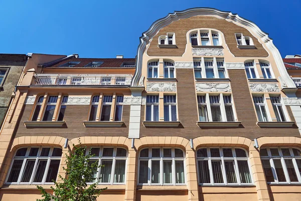Fachada Art Nouveau Del Edificio Poznan —  Fotos de Stock