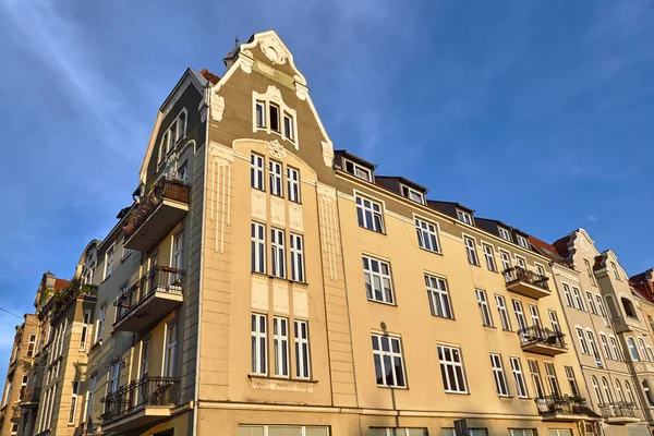 Art Nouveau Stílusú Homlokzat Épület Poznan — Stock Fotó