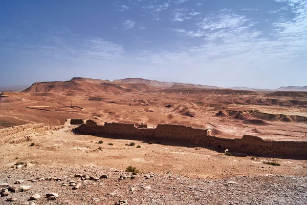 Çöl Ait Ben Haddouw Fas Ortaçağ Surlarının Parçası — Stok fotoğraf