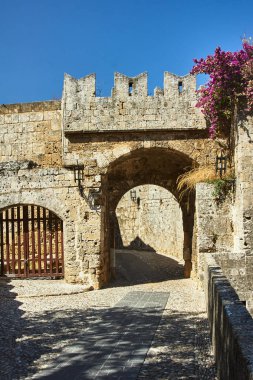 Rodos Adası Şövalyeleri Ortaçağ kale kapısı