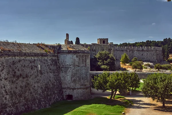 Τμήμα Της Οχύρωσης Του Μεσαιωνικού Κάστρου Διαταγή Του Αγίου Ιωάννη — Φωτογραφία Αρχείου