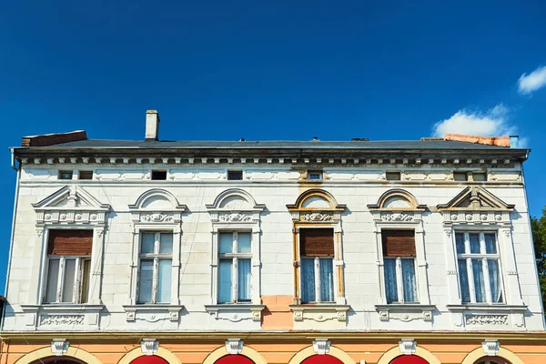 Gevel Van Een Historische Huurkazerne Huis Stad Van Drezdenko Polen — Stockfoto