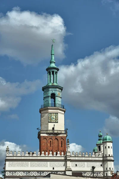 Torre Prefeitura Renascentista Mercado Velho Poznan — Fotografia de Stock