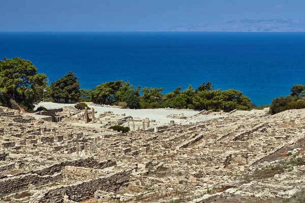 Kamiros Antik Şehir Rodos Adası Kalıntıları — Stok fotoğraf