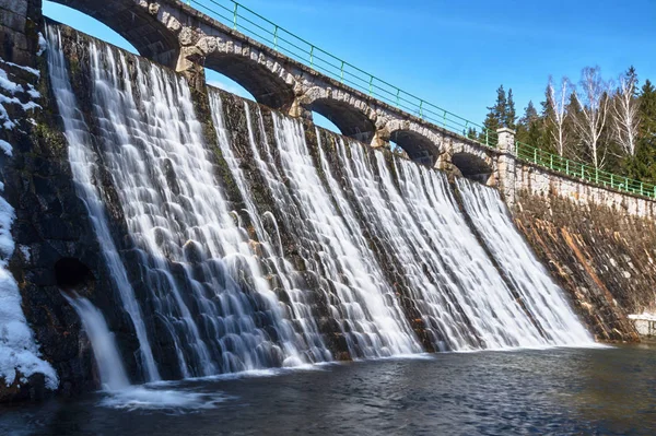Dam Waterfall River Lomnica Karpacz — Stock Photo, Image