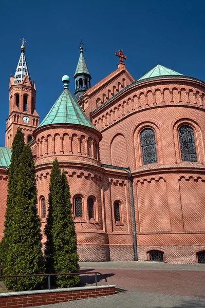 Église Néo Gothique Avec Clocher Poznan — Photo