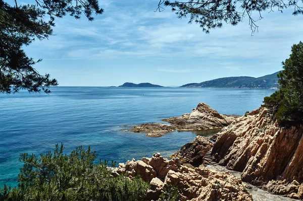 Boulders Rocks Shore Mediterranean France — Stock Photo, Image