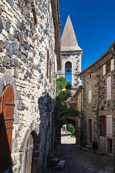 Edifícios Pedra Cidade Medieval Mirabel França — Fotografia de Stock